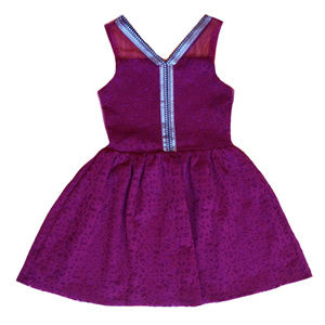 sz 10/8 NEW Elisa B Burgundy & Gold Girls Dress Dance Party Holiday Dressy
